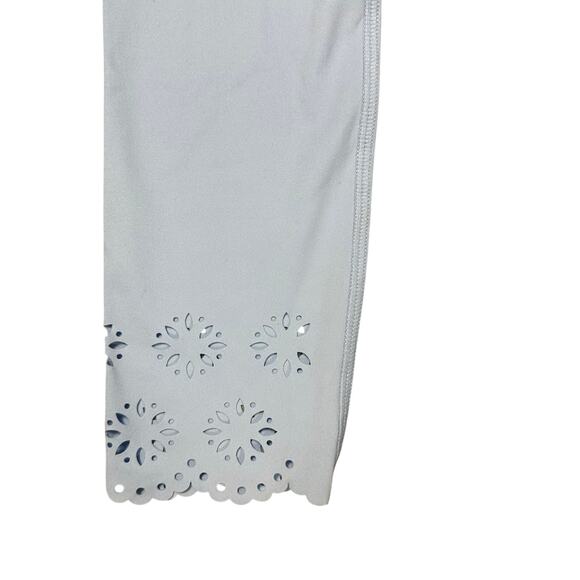 Glyder Light Blue Laser Cut Leggings - Picture 3 of 6